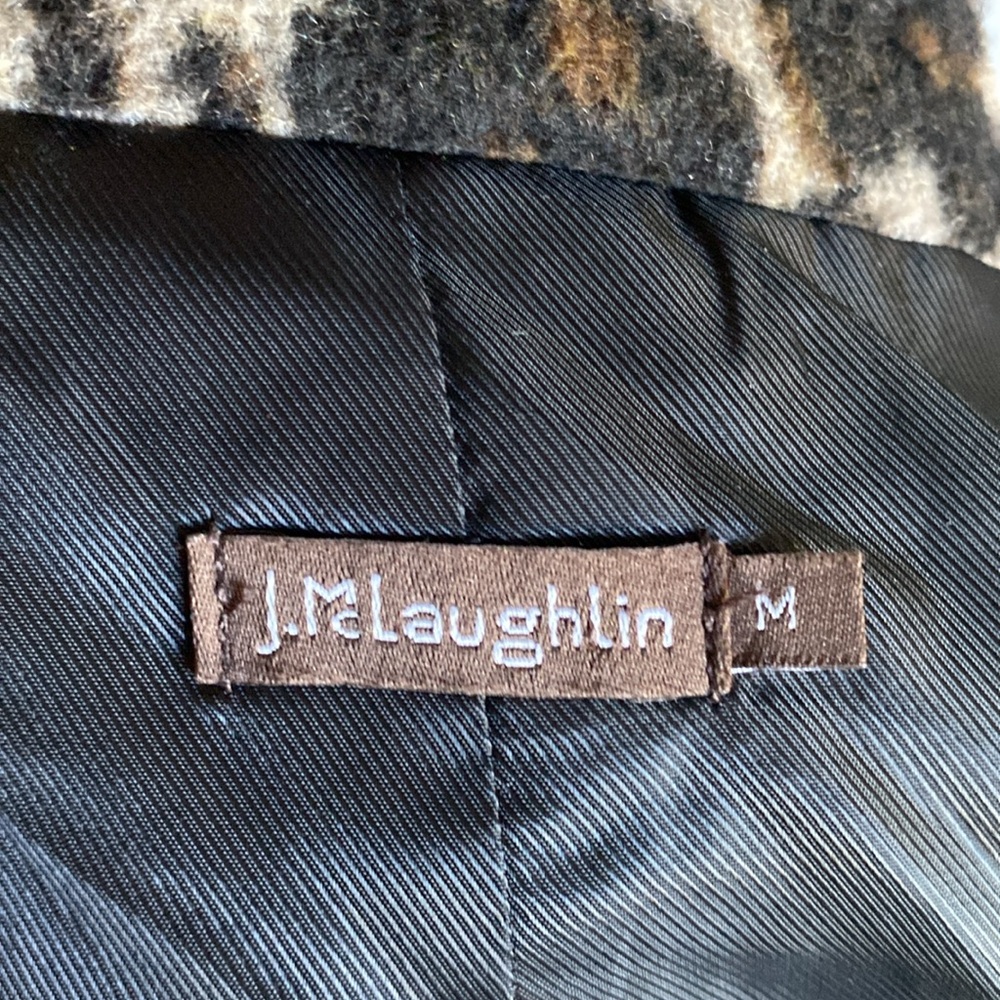 J. Mclaughlin Wool Blend Button Leopard Print Jac… - image 2